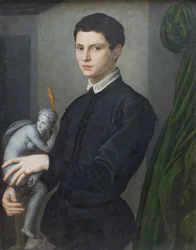 Portrait of a Man Holding a Statuette